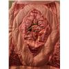 Image 2 : Embroidered Chinese Silk Satin Hot Pink Blanket