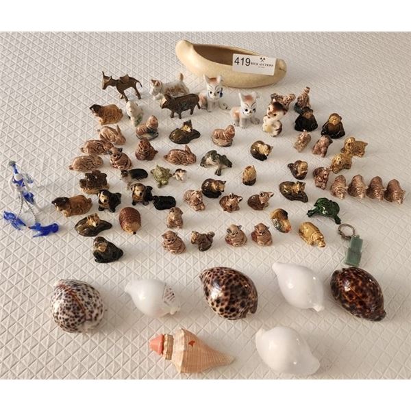 Small Animal Figurines & Shells