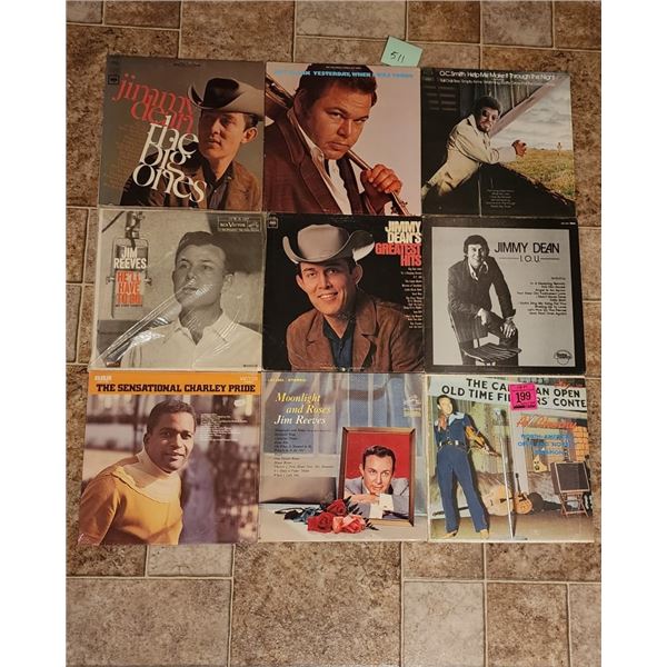 Albums- Jimmy Dean, Al Cherny, Charlie Pride, Jim Reeves, Roy Clark, OC Smith