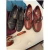 Image 3 : Men's L/XL 4 Jackets, 2 pairs of Size 10 Shoes, Cardigan, Ties, 2 Wooden Shoe Stretchers