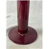 Image 2 : 2 Red Bud Glass Matching Vases. Approx. 9"H