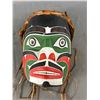 Image 2 : Signed Matt James First Nation Wood Carved & Painted Mask - "Human Mask" Kwatwath (?) Campbell River