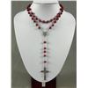 Image 2 : Vintage Wood Beads Rosary & 10 Various Cross Pendants