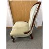 Image 2 : Beautiful Vintage Velour Low Seat Chair. NO SHIPPING 36" H x 24" x 18"