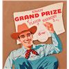 Image 2 : Grand Prize Beer Cowboy Die Cut Cardboard Ad