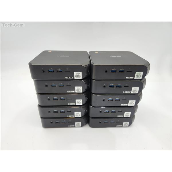 Lot of 10 Asus ChromeBox 4 i3 10th Gen 128GB SSD 8GB RAM Mini PC Desktop Computers