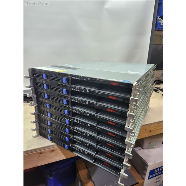 Lot of 8 Lenovo ThinkServer RD230 Servers Each With Dual Xeon CPU and RAM
