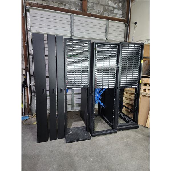 Lot of APC Server Cabinets and Equipment Loaded With PunchDown Patch Panels