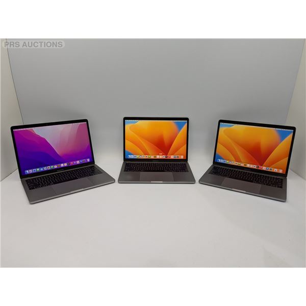 Lot of 3 Macbook Pro 13" Laptops - Tested and Working