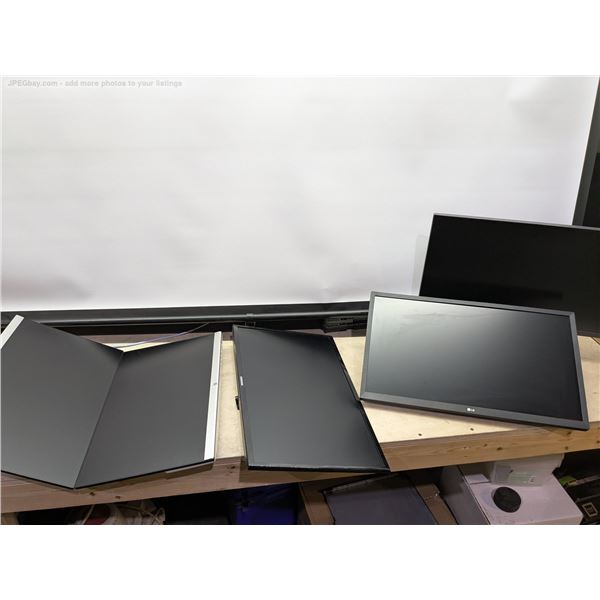 Lot of 5 MonitorsTested and Working - HP LG