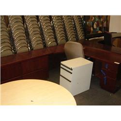 Cherry L-shape Corner Executive Suite