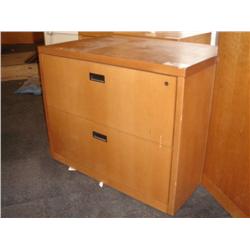 Solid Honey Maple 2 Drawer Lateral