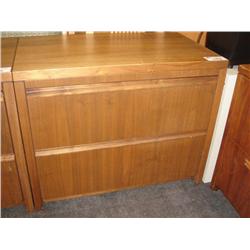 Walnut 2 Drawer Lateral File Cabinet