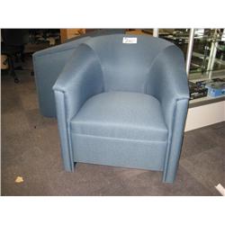 Blue Fluted Client Chair