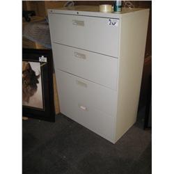 Grey 4 Drawer Lateral File Cabinet