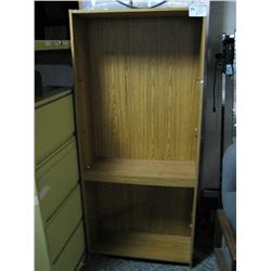 Walnut Bookcase & File Cabinet