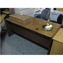 Walnut Double Pedestal Executive Desk