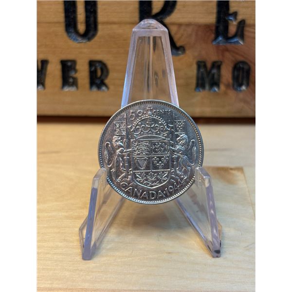 Lot 40-1) 50c Canadian coin 1944