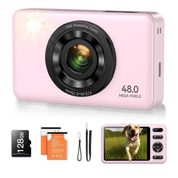 NEW 128 GB PINK DIGITAL CAMERA FACTORY SEALED