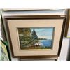 Image 6 : VINTAGE FRAMED 1984 H.KUSHNER "LAKE SIDE SCENE" PAINTING ON BOARD DATED FROM STATE (APPROXIMATELY -