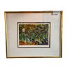 Image 1 : FRAMED "IRIS" VINCENT VAN GOGH REPRODUCTION PRINT FROM ESTATE (APPROXIMATELY - 13 1/2 inches BY 11in