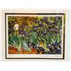 Image 2 : FRAMED "IRIS" VINCENT VAN GOGH REPRODUCTION PRINT FROM ESTATE (APPROXIMATELY - 13 1/2 inches BY 11in