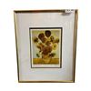 Image 1 : FRAMED "SUNFLOWER" VINCENT VAN GOGH REPRODUCTION PRINT FROM ESTATE (APPROXIMATELY 21inches BY 13 1/2