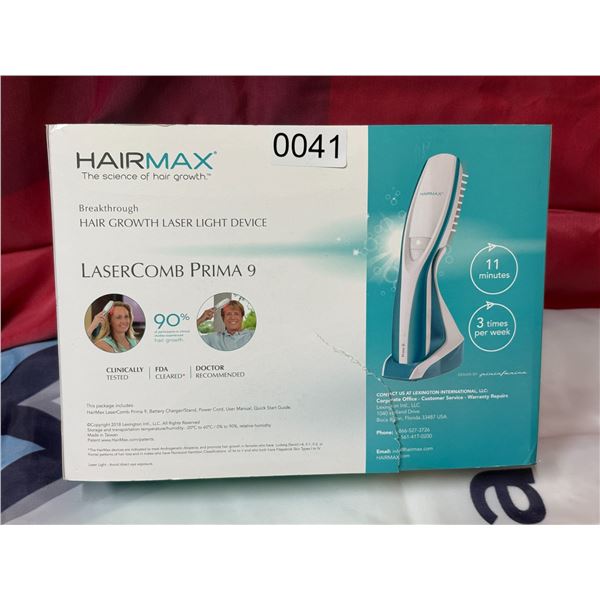 HAIRMAX LASER COMB PRIMA NINE HAIRGROWTH  LASER LIGHT DEVICE