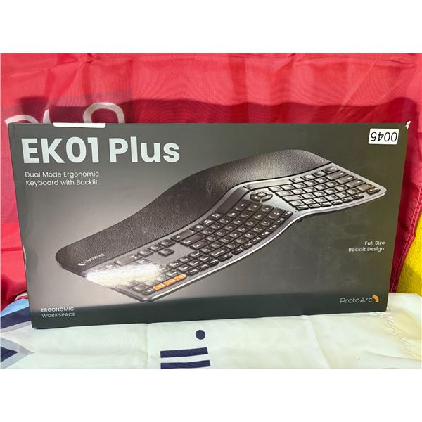 PROTO ARC MODEL EK-01+ DUAL MODE ERGONOMIC KEYBOARD WITH BACK LIT