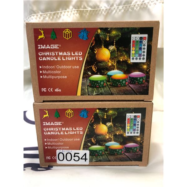 2pc - IMAGE CHRISTMAS LED CANDLE LIGHTS PACKS