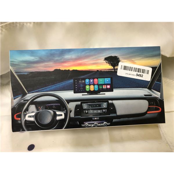 PORTABLE WIRELESS CAR PLAY TOUCH SCREEN WITH 1080p DASH CAM BLUETOOTH