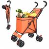 Image 1 : COLLAPSIABLE FOLDING UTILITY WAGON CART ORANGE
