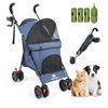 Image 1 : TRAVEL PORTABLE PET STROLLER, 33LBS NAVY BLUE