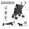 Image 7 : TRAVEL PORTABLE PET STROLLER, 33LBS BLACK