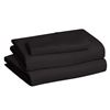 Image 2 : NEW AMAZON BASICS FULL SIXE BLACK MICROFIBER SHEET SETS