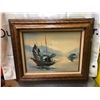 Image 1 : FRAMED ORIGINAL "SAILING" PAINTING ON CANVAS SIGNED BY ARTIST APPROX 22 1/2 in X 19 in
