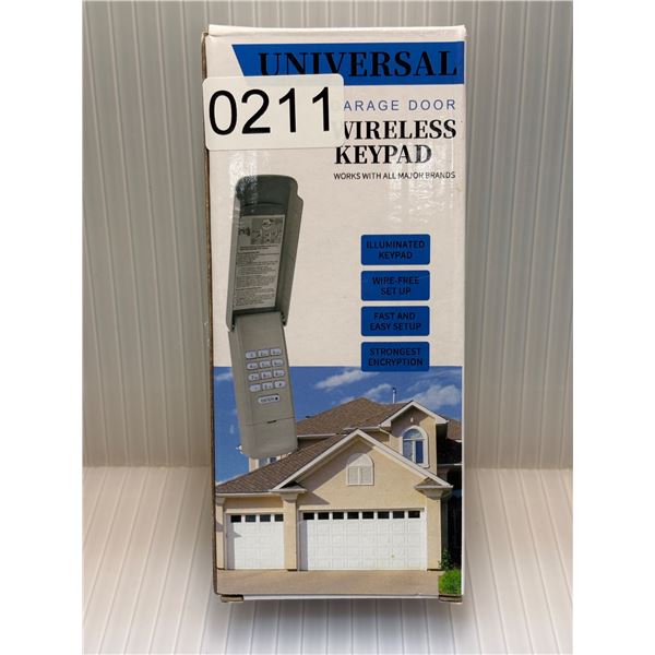 UNIVERSAL GARAGE DOOR WIRELESS KEYPAD