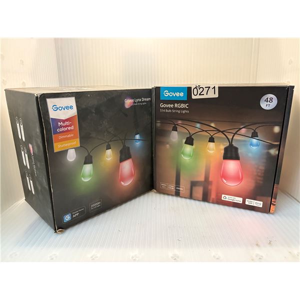 2 PIECE GOVEE RGBIC S14 BULB STRING LIGHTS