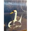 Image 2 : FRAMED "SWAN PAINTINGS" PRINT SIGN BY ARTIST BEAVER FROM STATE APPROX 18 IN X 22 IN