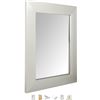Image 1 : NEW AMAZON BASICS RECTANGULAR WALL MIRROR WIDE TRIM NICKLE - 24IN X 36IN