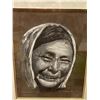 Image 2 : FRAMED 1980  "FIRST NATIONS WOMAN PORTAIT" BY W. C. DEADMAN FROM ESTATE 13IN X 16.5 IN