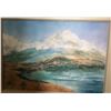 Image 2 : FRAMED "BEACH AND MOUNTAIN SCENE" PAINTING ON CANVAS APPROX 26IN X 20.5IN