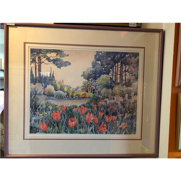 FRAMED ORIGINAL PAINTING/ PRINT 33IN X 28 IN