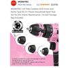 Image 4 : NEW WORKPRO 108 PCS TOOLSET WITH CORDLESS 12 WOLT DRILL DRIVER (PINK)