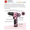 Image 3 : NEW WORKPRO 108 PCS TOOLSET WITH CORDLESS 12 WOLT DRILL DRIVER (PINK)