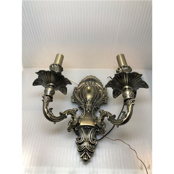 Group Of Approx 10 Decorative Metal Light Fixtures