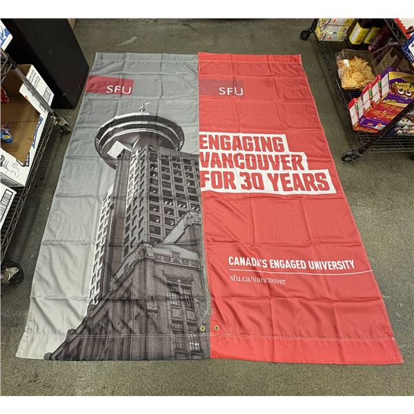 Large Group Of Assorted Sfu/Garden/Misc Advertisements Flags (Sfu Banners Approx 32In X 80In)