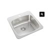 Wessan 8-Deep Drop-In 20.50-Inch X 20In Single Bowl Kitchen Sink In 20-Guage Stainless Steel Mirror 