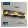 Image 3 : New Modern Single Black And Gold Wall Sconce Wall Lighting 3000K With Crystal Bubble Glass Shade New