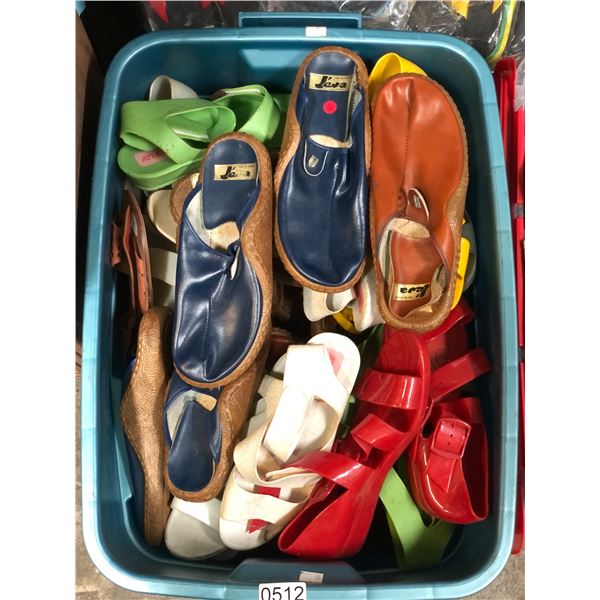 Tote Full Of Assorted French-Made Shoes/ Slip Ons/ Sandles